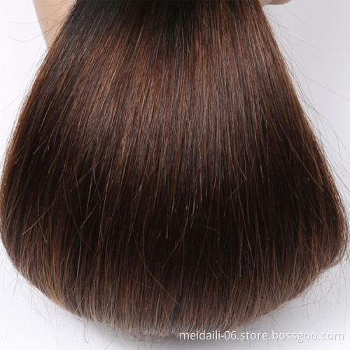Brazilian ombre hair extensions 1b/4/27 ombre virgin peruvian straight human hair weave bundles cuticle aligned  virgin hair